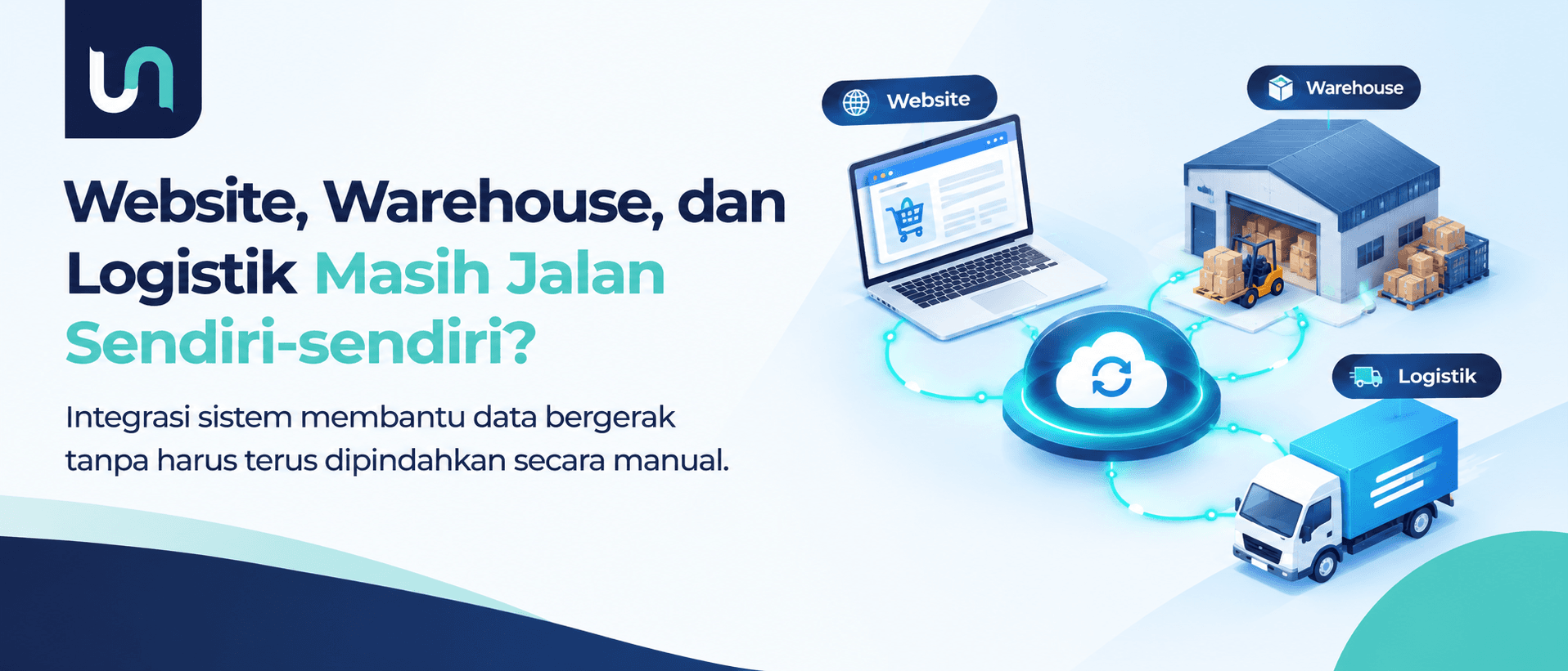 Integrasi sistem bisnis antara website warehouse dan logistik