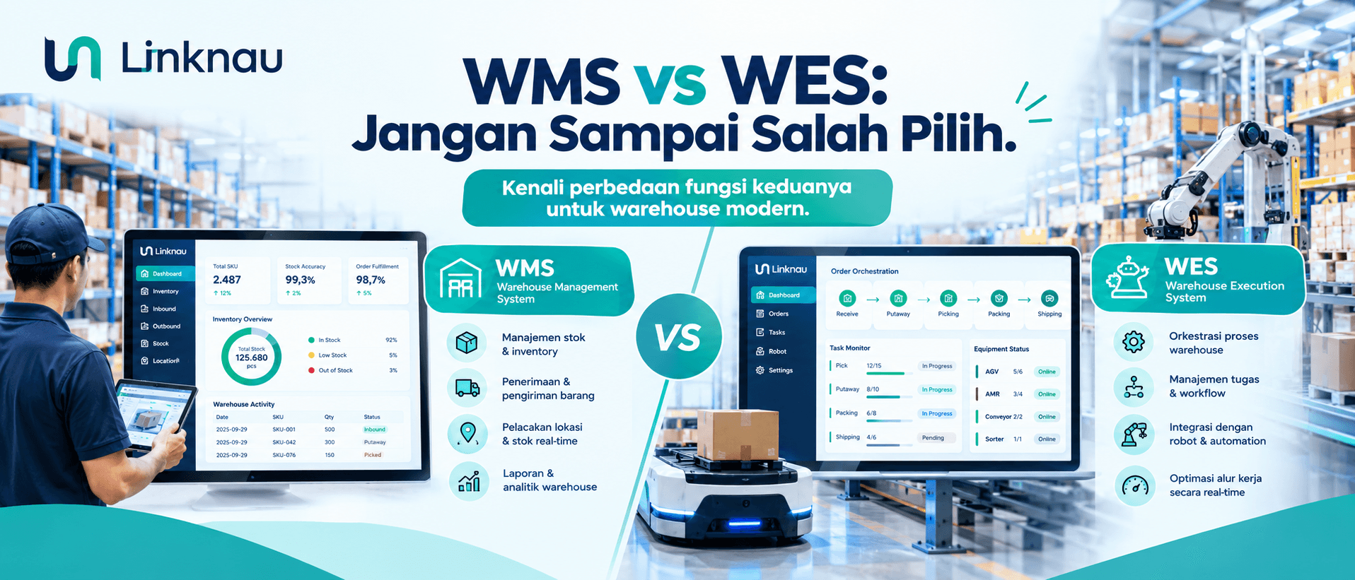 Perbandingan WMS dan WES dalam warehouse modern
