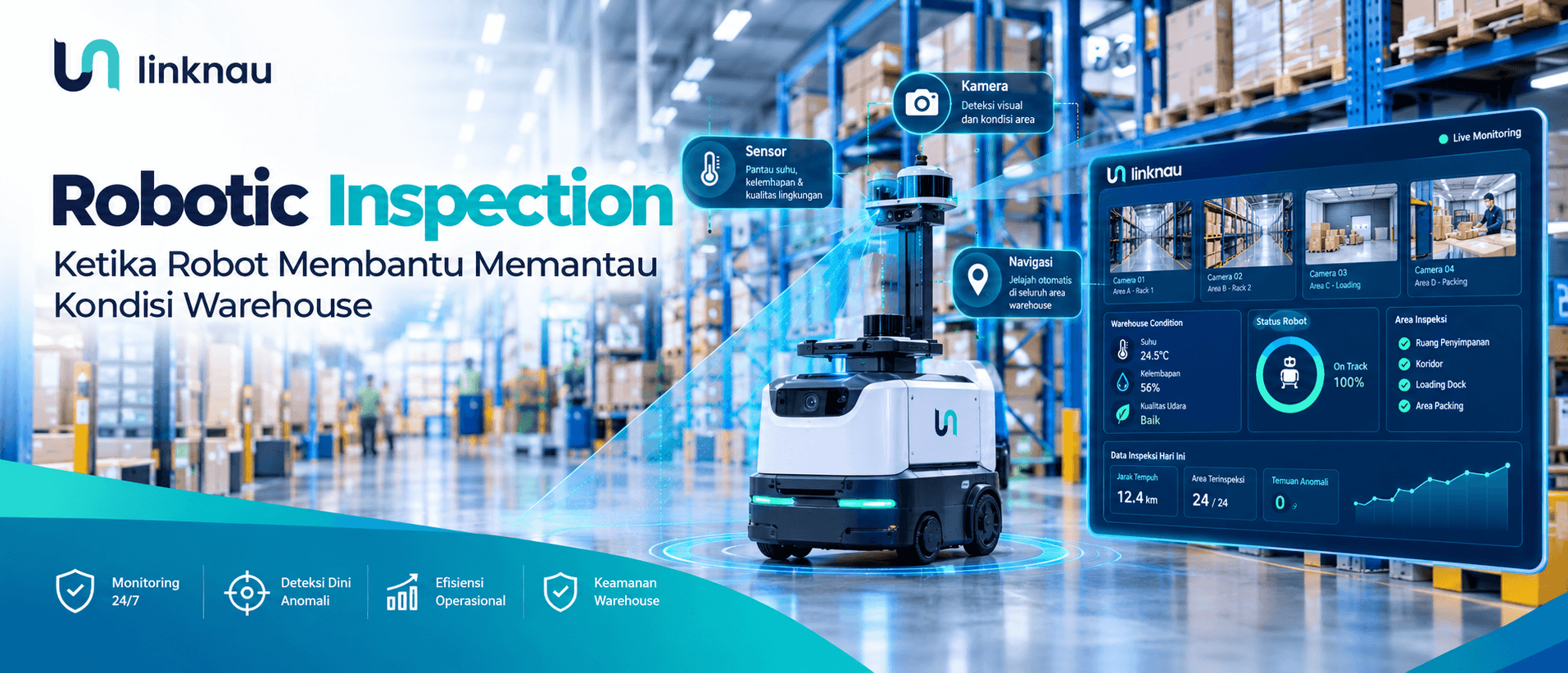 Robotic inspection untuk monitoring warehou